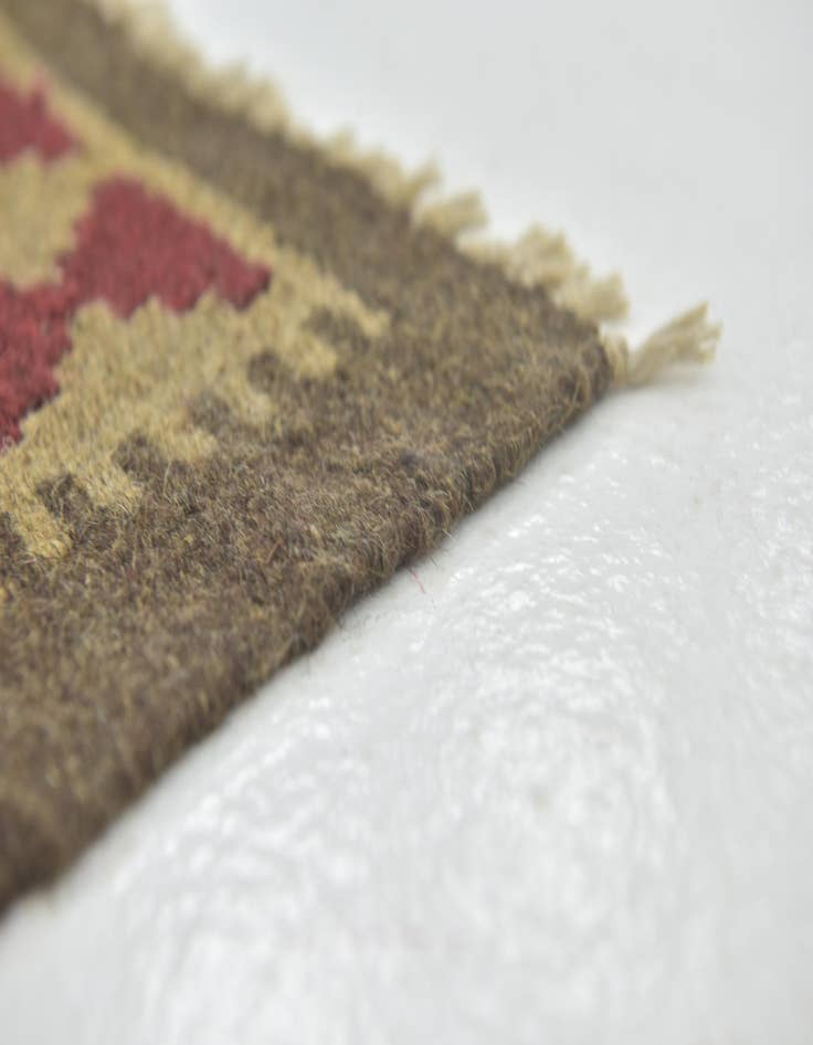 Detail image of  3' 5 x 5' 2  Hand Woven Kilim Maymana Wool Rug