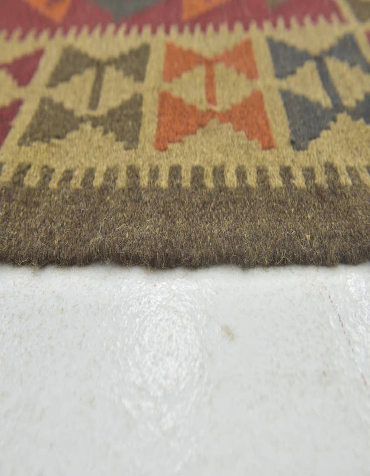 Detail image of  3' 5 x 5' 2  Hand Woven Kilim Maymana Wool Rug