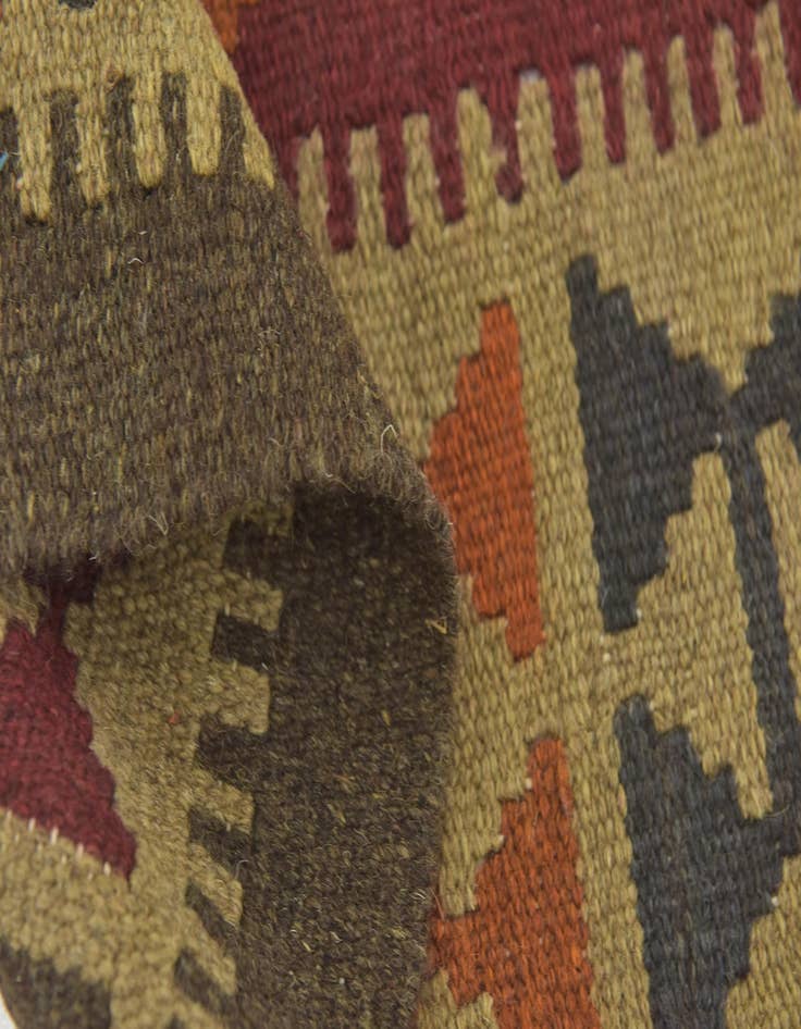 Detail image of  3' 5 x 5' 2  Hand Woven Kilim Maymana Wool Rug