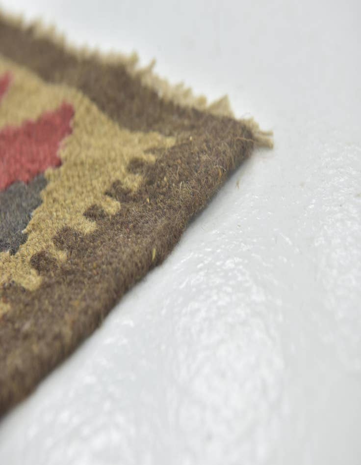 Detail image of  3' 6 x 6'  Hand Woven Kilim Maymana Wool Rug