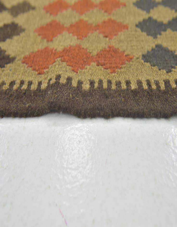 Detail image of  3' 6 x 6'  Hand Woven Kilim Maymana Wool Rug