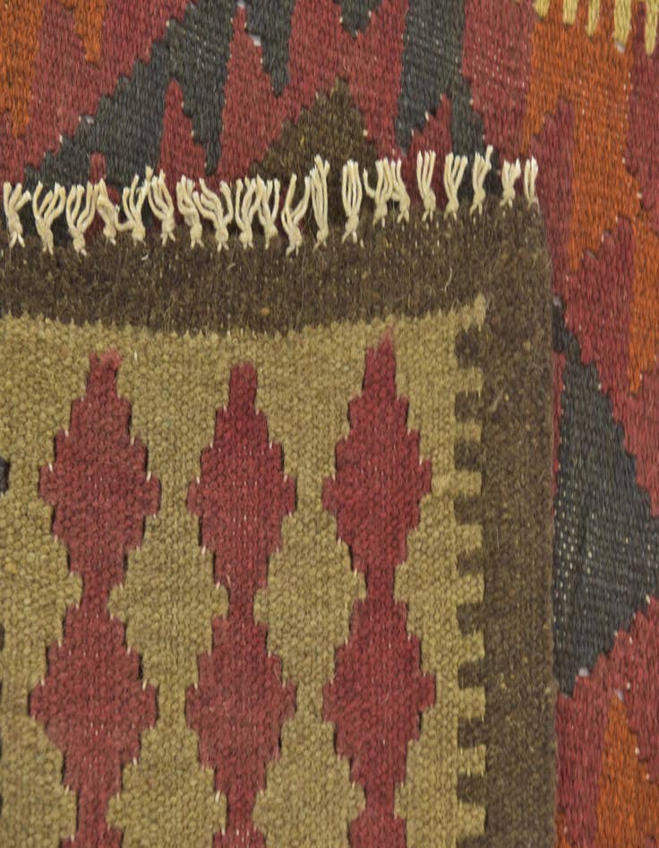 Detail image of  3' 6 x 6'  Hand Woven Kilim Maymana Wool Rug