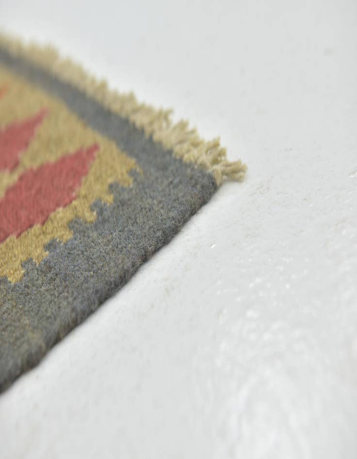 Detail image of  3' 2 x 4' 10  Hand Woven Kilim Maymana Wool Rug