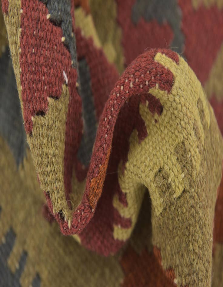 Detail image of  3' 2 x 4' 10  Hand Woven Kilim Maymana Wool Rug