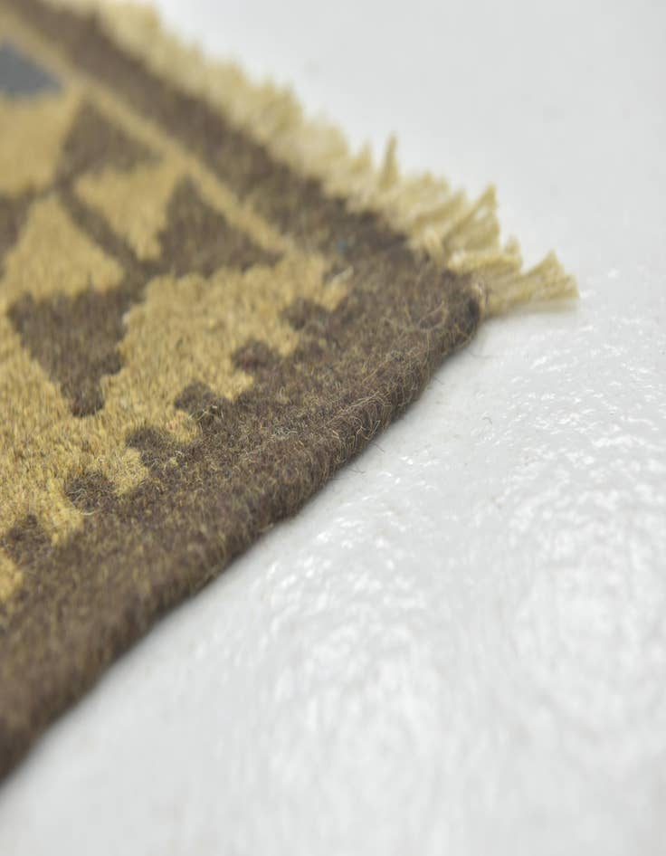 Detail image of  3' 4 x 4' 10  Hand Woven Kilim Maymana Wool Rug