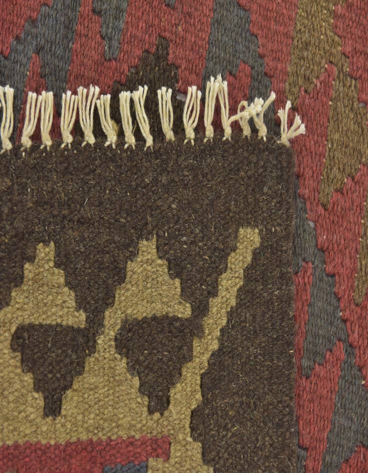 Detail image of  3' 3 x 5'  Hand Woven Kilim Maymana Wool Rug