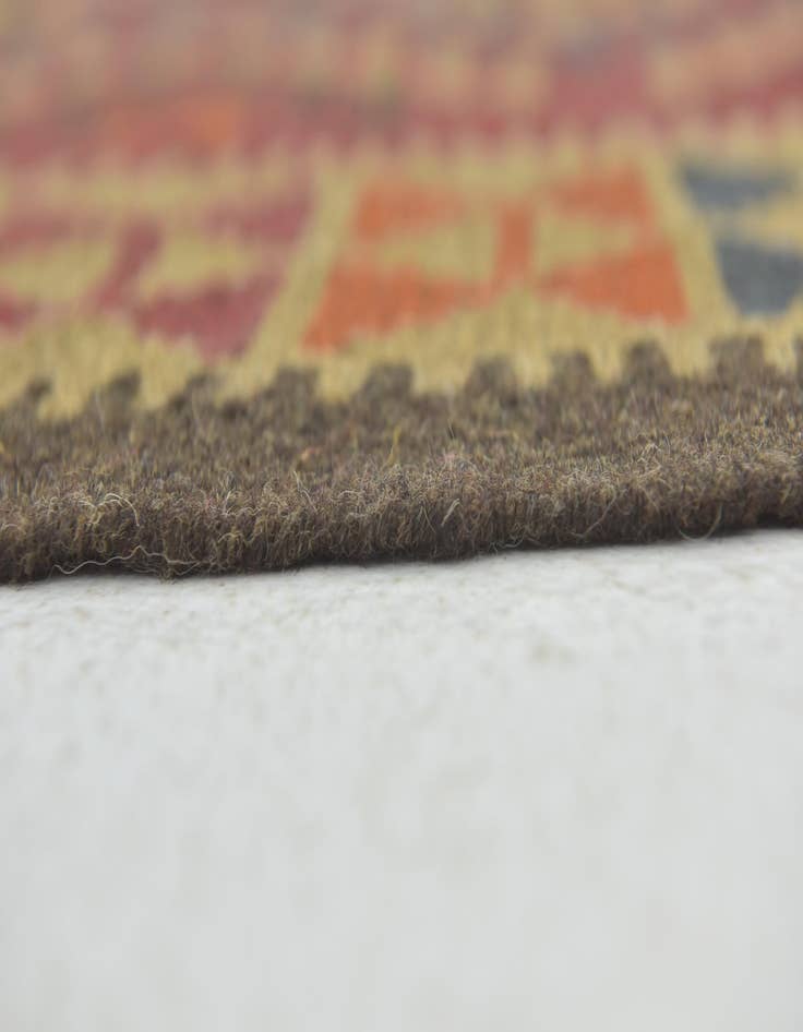 Detail image of  3' 4 x 4' 8  Hand Woven Kilim Maymana Wool Rug