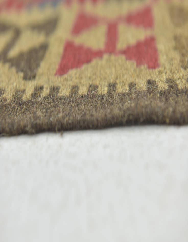 Detail image of  3' 5 x 4' 10  Hand Woven Kilim Maymana Wool Rug
