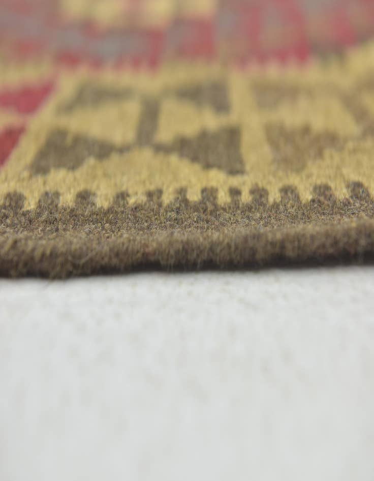 Detail image of  3' 4 x 4' 10  Hand Woven Kilim Maymana Wool Rug