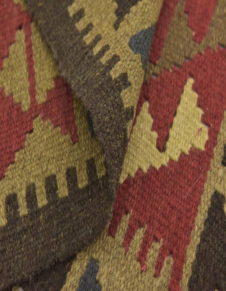 Detail image of  3' 3 x 4' 8  Hand Woven Kilim Maymana Wool Rug