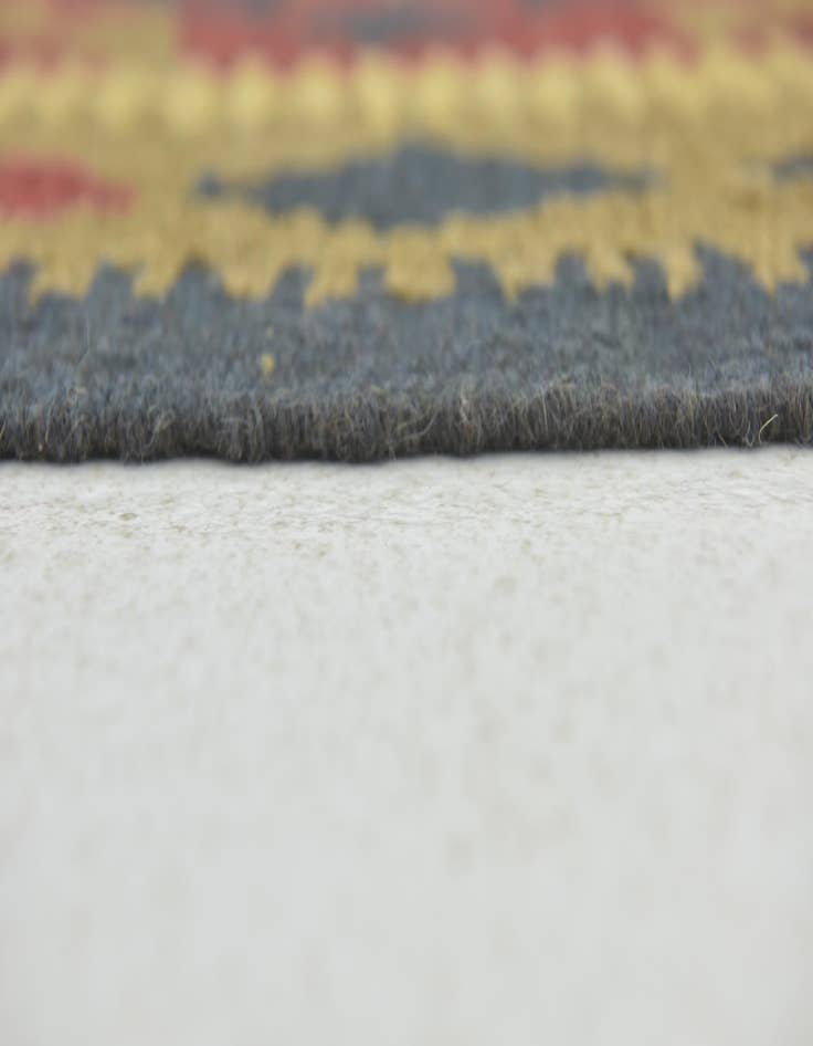 Detail image of  3' 5 x 4' 10  Hand Woven Kilim Maymana Wool Rug