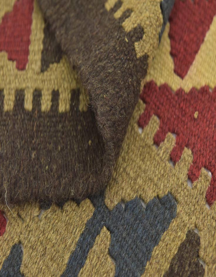 Detail image of  3' 4 x 5'  Hand Woven Kilim Maymana Wool Rug