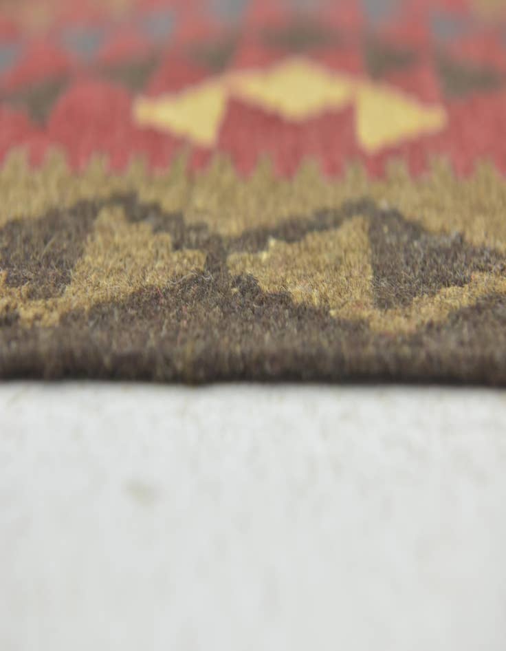 Detail image of 3' 4 x 4' 10 Hand Woven Kilim Maymana Wool Rug