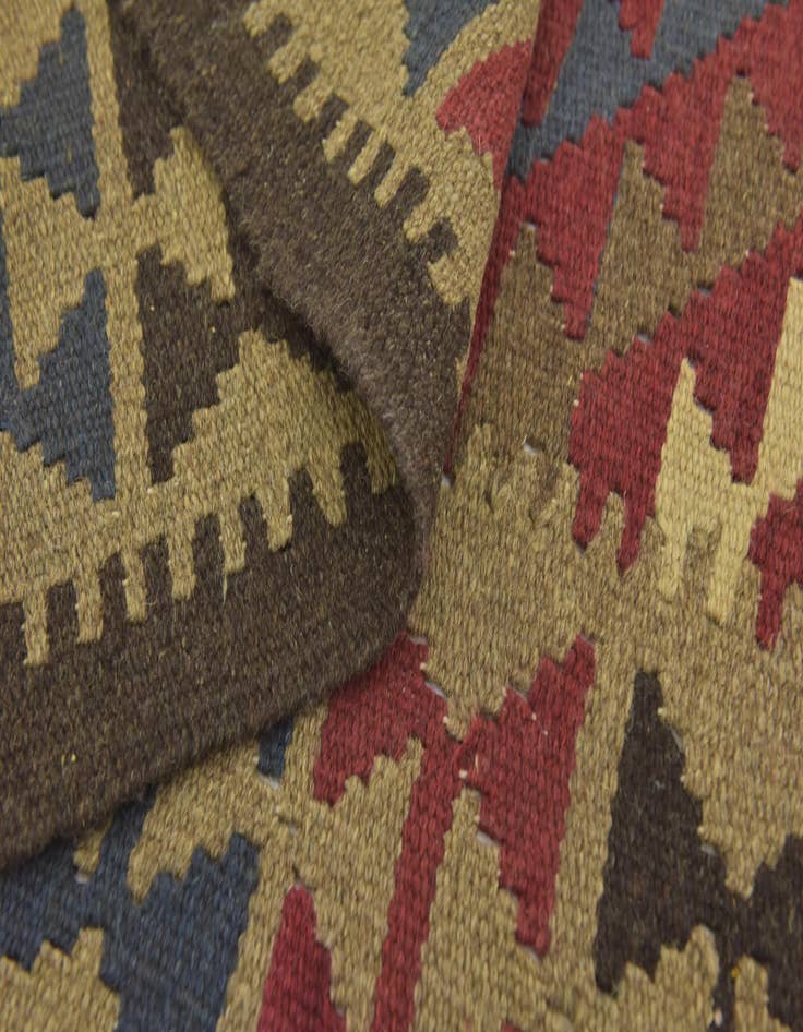Detail image of  3' 2 x 4' 8  Hand Woven Kilim Maymana Wool Rug
