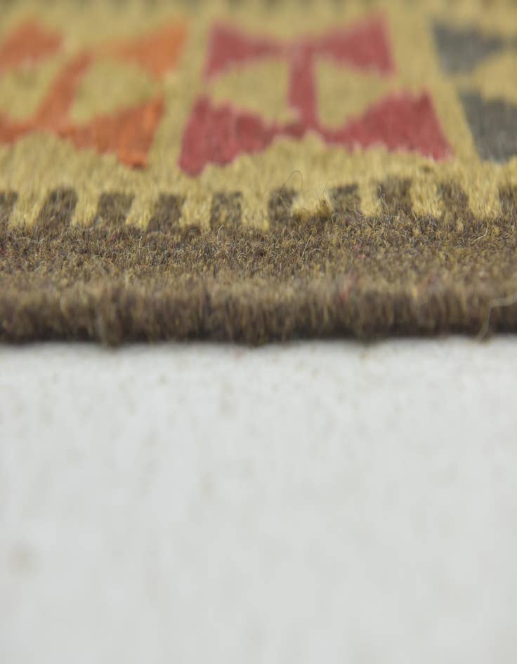 Detail image of  3' 3 x 4' 10  Hand Woven Kilim Maymana Wool Rug