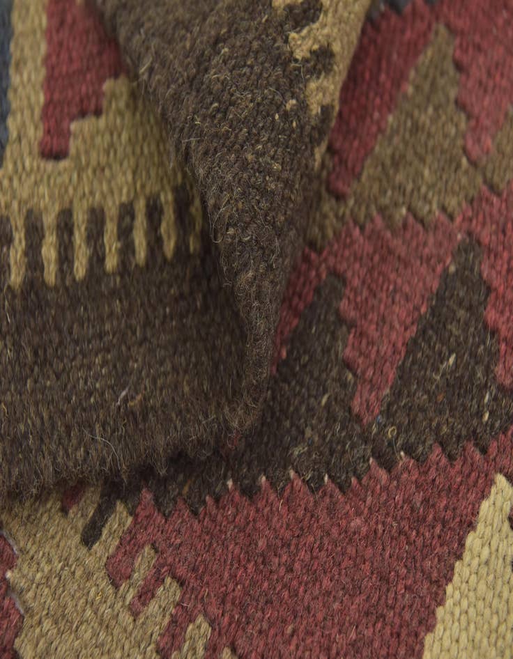 Detail image of  3' 6 x 4' 8  Hand Woven Kilim Maymana Wool Rug