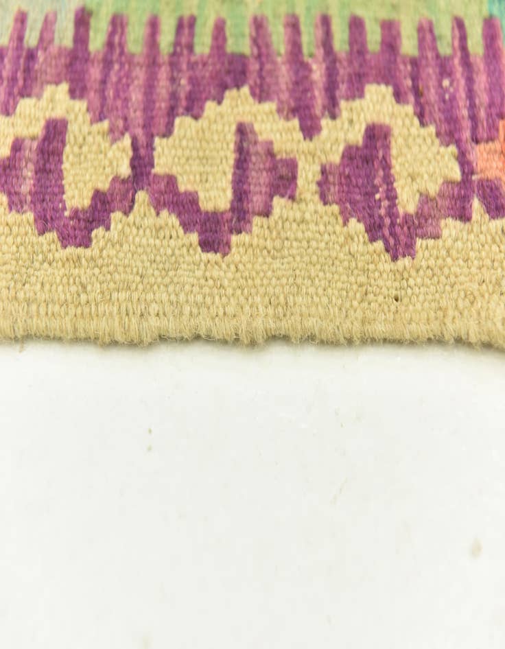 Detail image of  4' 9 x 6' 3  Hand Woven Kilim Maymana Wool Rug