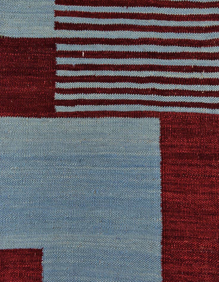 Detail image of  5' x 6' 7  Hand Woven Kilim Modern Wool Rug