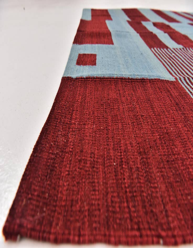 Detail image of  5' x 6' 7  Hand Woven Kilim Modern Wool Rug
