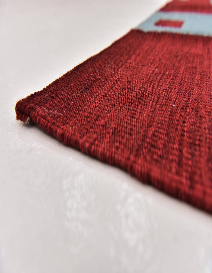 Detail image of  5' x 6' 7  Hand Woven Kilim Modern Wool Rug