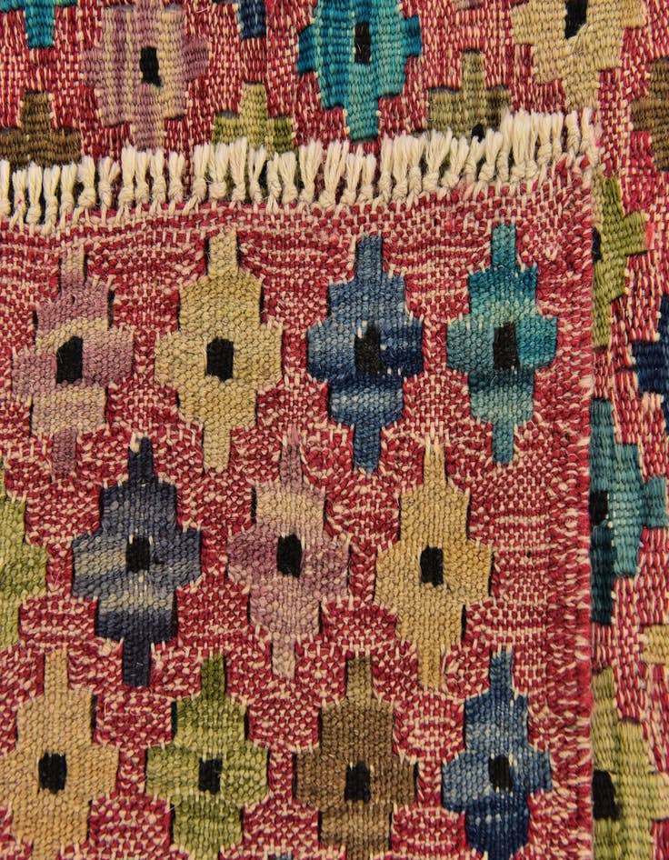 Detail image of  6' x 7' 8  Hand Woven Kilim Modern Wool Rug