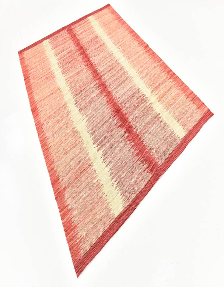 Detail image of  6' x 7' 10  Hand Woven Kilim Modern Wool Rug