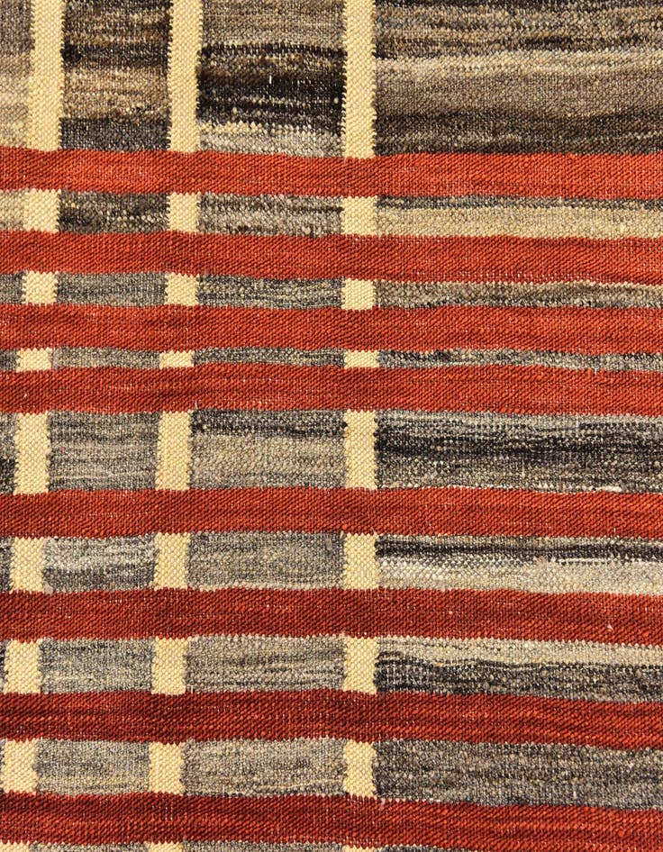 Detail image of  5' 4 x 8'  Hand Woven Kilim Modern Wool Rug