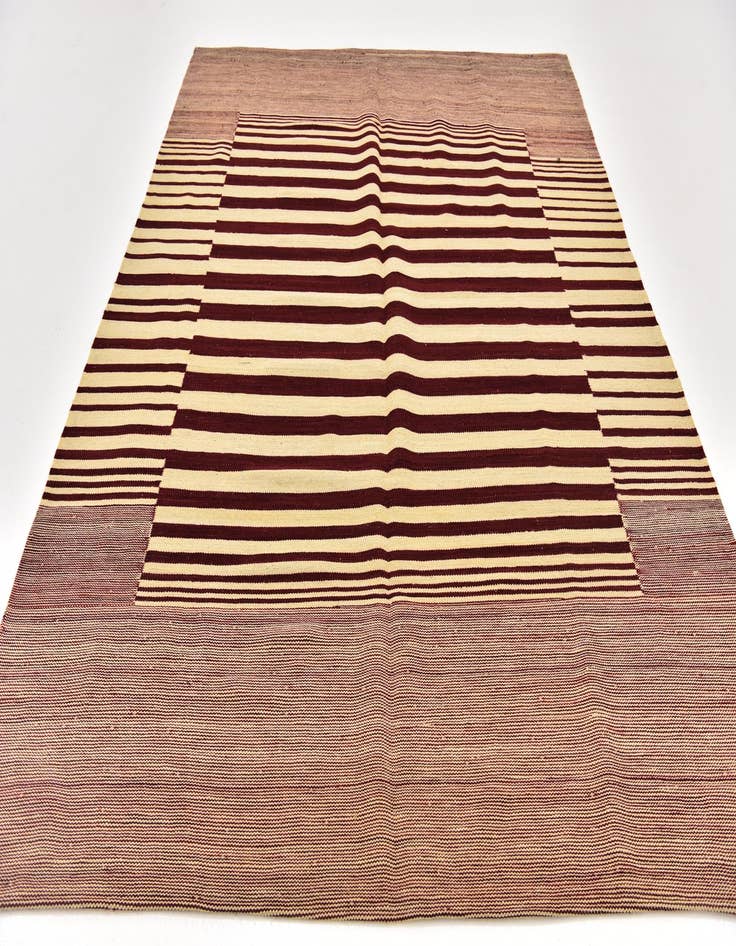 Detail image of  5' 10 x 7' 9  Hand Woven Kilim Modern Wool Rug