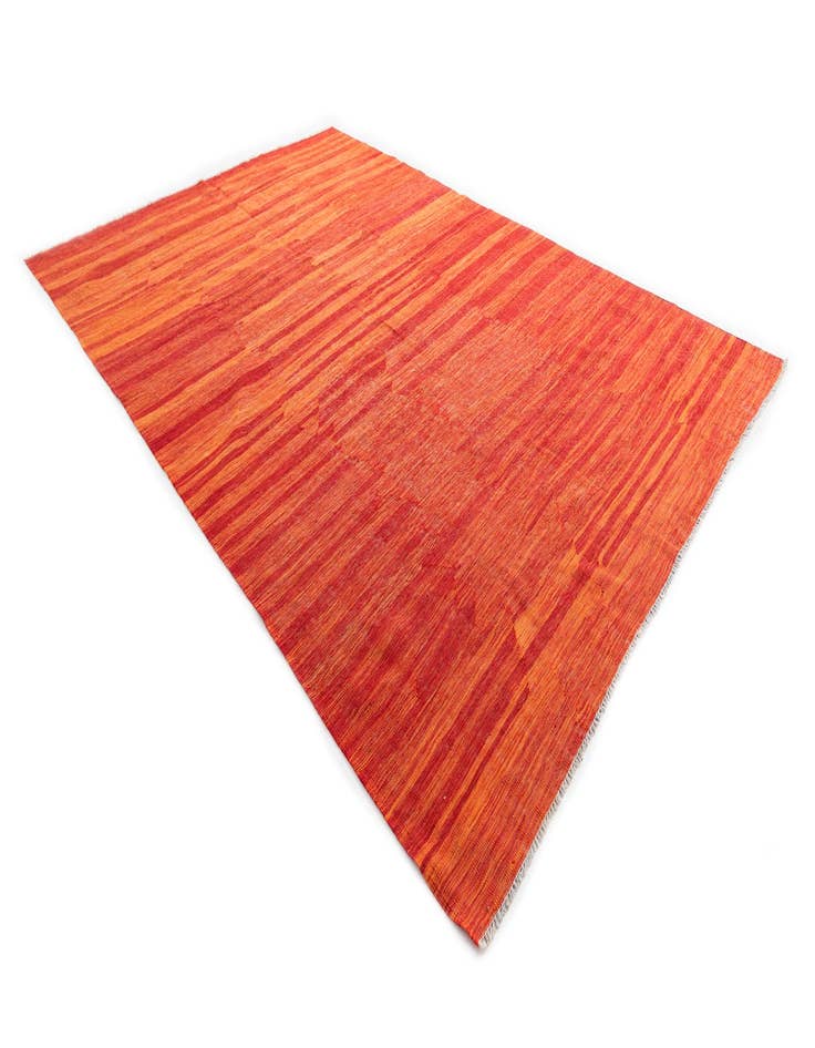 Detail image of  6' 7 x 9' 9  Hand Woven Kilim Modern Wool Rug