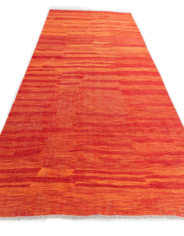 Detail image of  6' 7 x 9' 9  Hand Woven Kilim Modern Wool Rug