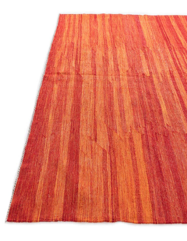 Detail image of  6' 7 x 9' 9  Hand Woven Kilim Modern Wool Rug