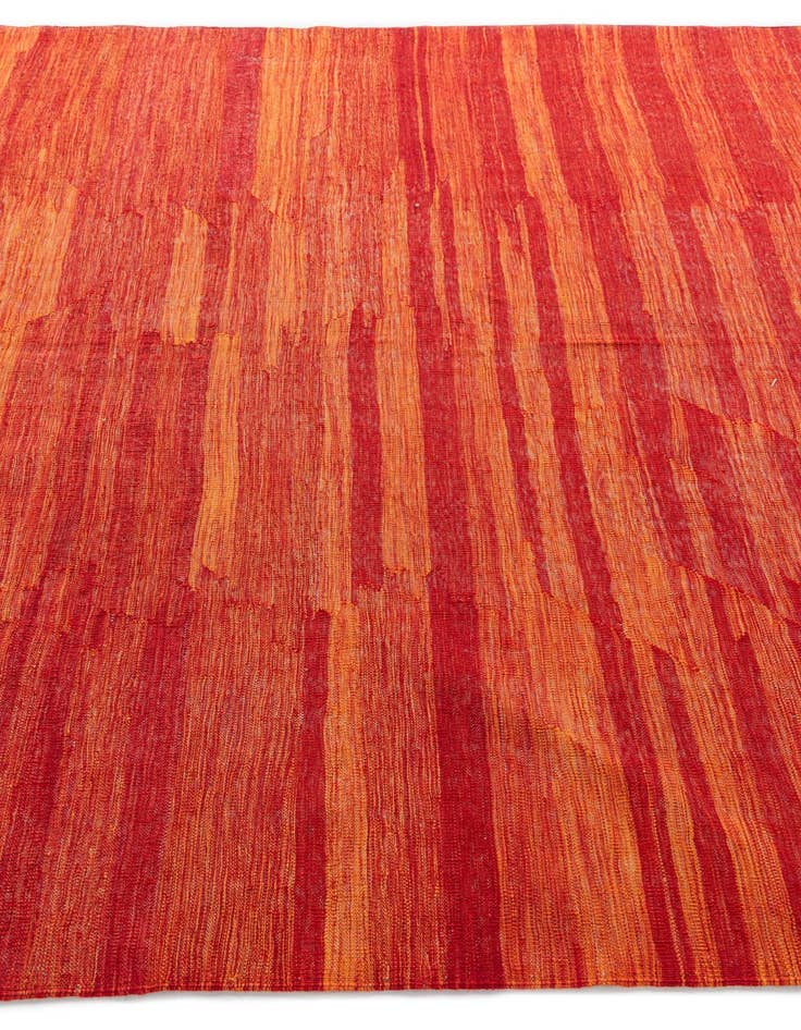 Detail image of  6' 7 x 9' 9  Hand Woven Kilim Modern Wool Rug