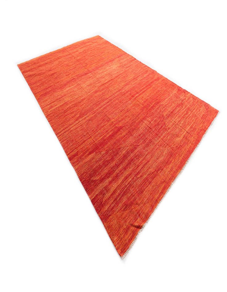 Detail image of  6' 5 x 9' 10  Hand Woven Kilim Modern Wool Rug