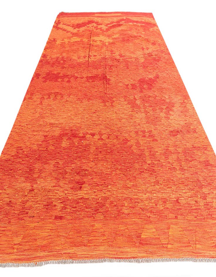 Detail image of  6' 8 x 9' 6  Hand Woven Kilim Modern Wool Rug