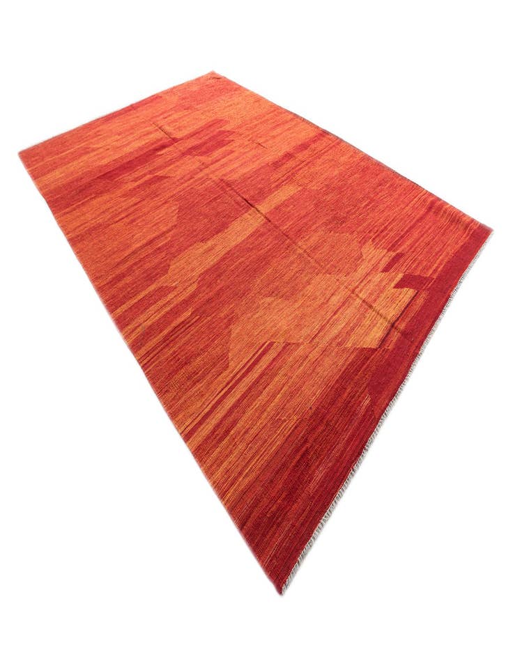 Detail image of  6' 10 x 9' 8  Hand Woven Kilim Modern Wool Rug