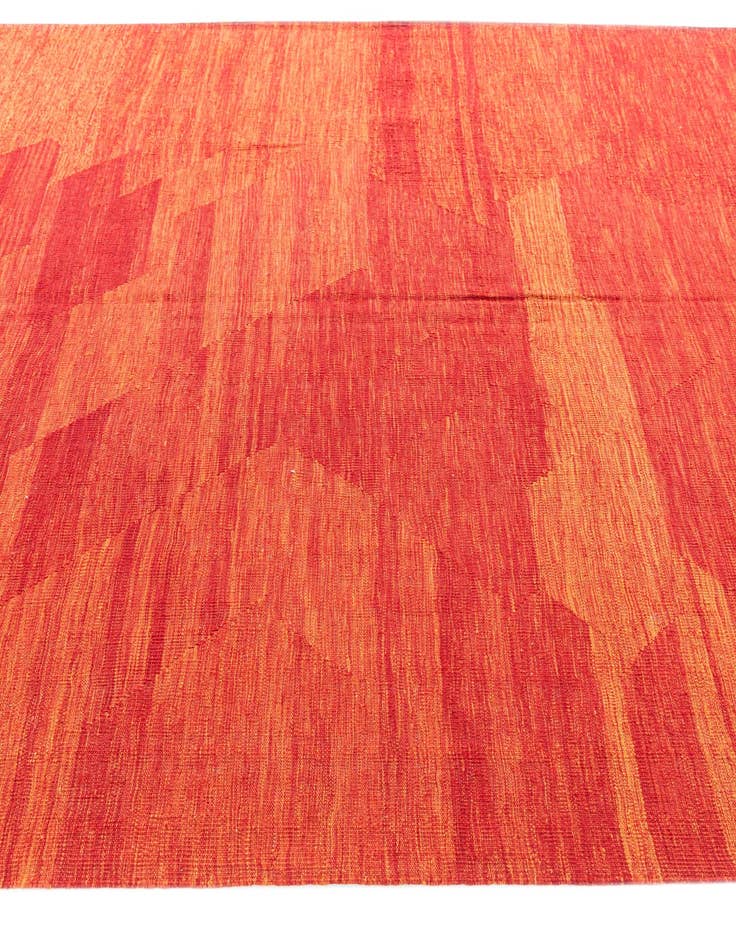 Detail image of  6' 10 x 9' 8  Hand Woven Kilim Modern Wool Rug