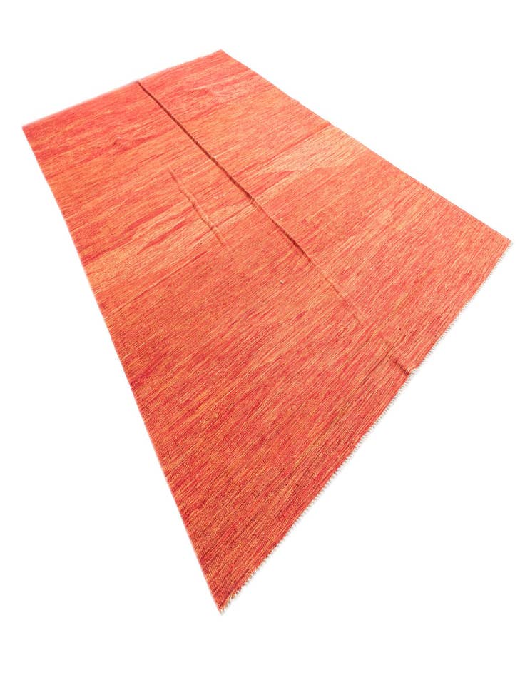 Detail image of  6' 7 x 10'  Hand Woven Kilim Modern Wool Rug