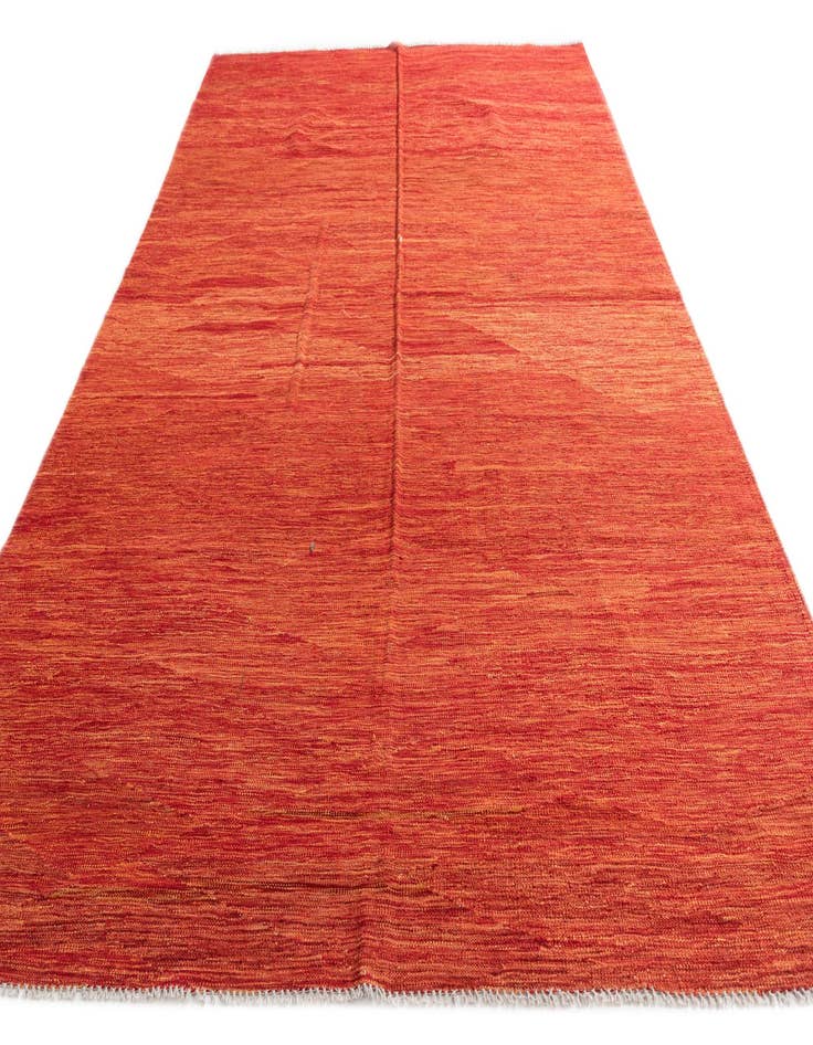 Detail image of  6' 7 x 10'  Hand Woven Kilim Modern Wool Rug