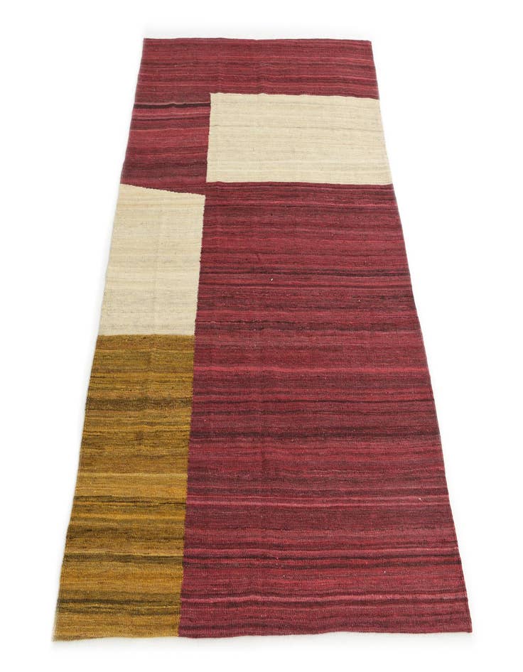 Detail image of  4' 3 x 5' 9  Hand Woven Kilim Modern Wool Rug