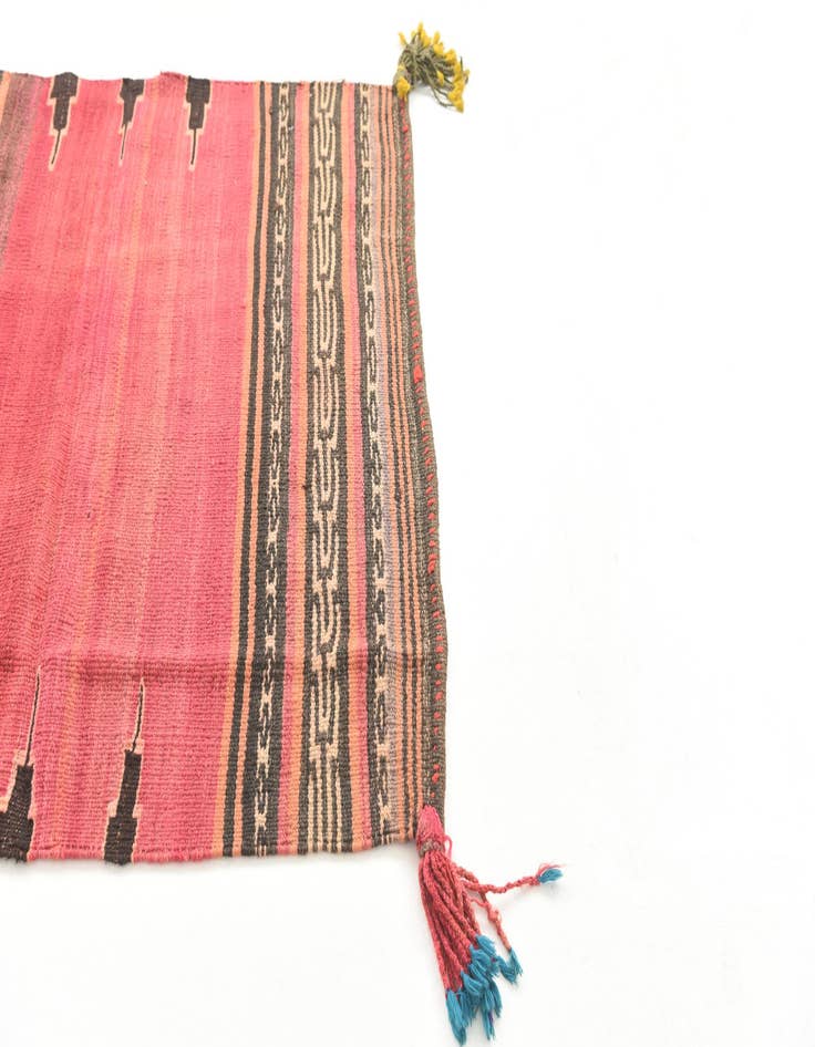 Detail image of 3' 4 x 4' Hand Woven Kilim Modern Wool Rug