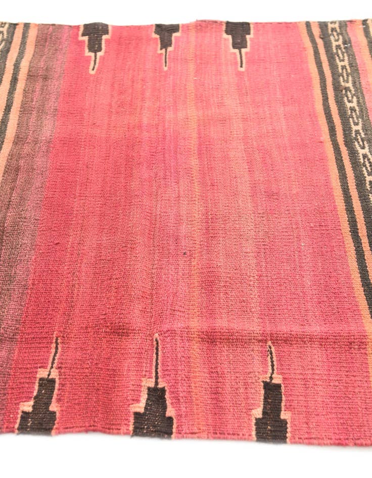 Detail image of 3' 4 x 4' Hand Woven Kilim Modern Wool Rug