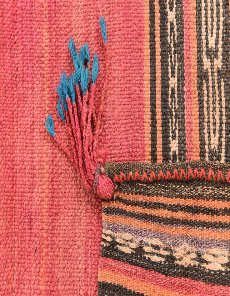 Detail image of 3' 4 x 4' Hand Woven Kilim Modern Wool Rug