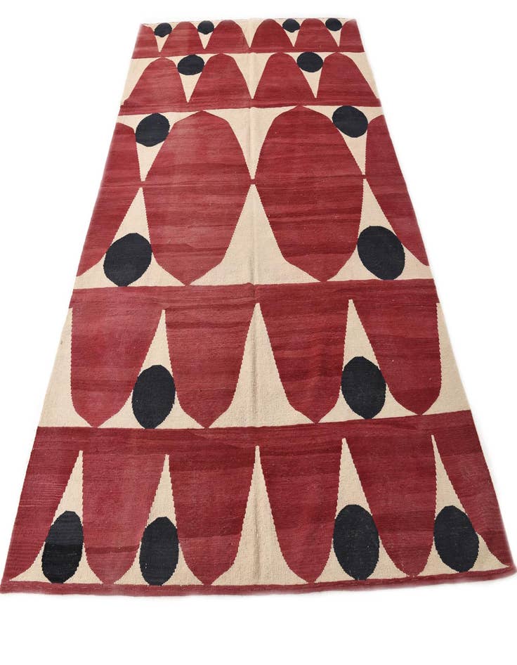 Detail image of  6' 10 x 9' 9  Hand Woven Kilim Modern Wool Rug