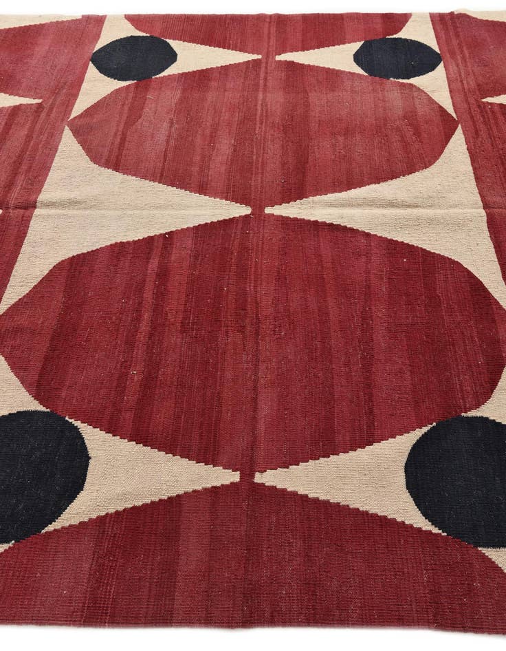 Detail image of  6' 10 x 9' 9  Hand Woven Kilim Modern Wool Rug