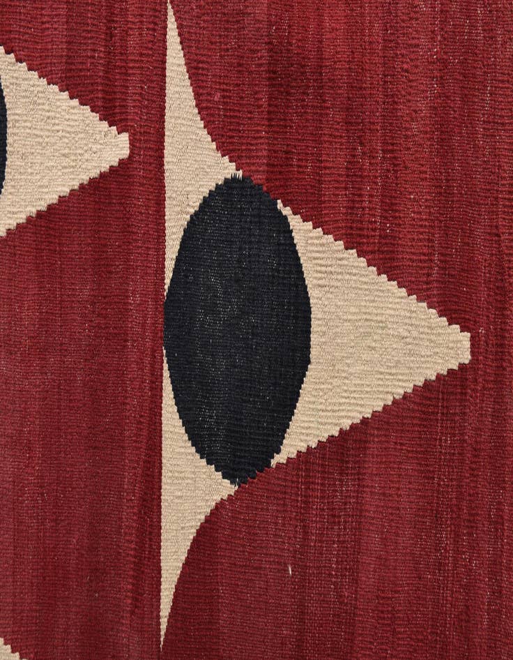 Detail image of  6' 10 x 9' 9  Hand Woven Kilim Modern Wool Rug