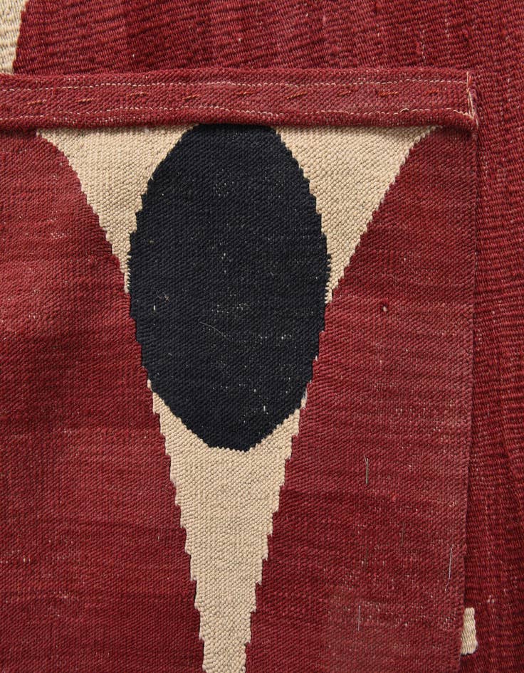 Detail image of  6' 10 x 9' 9  Hand Woven Kilim Modern Wool Rug