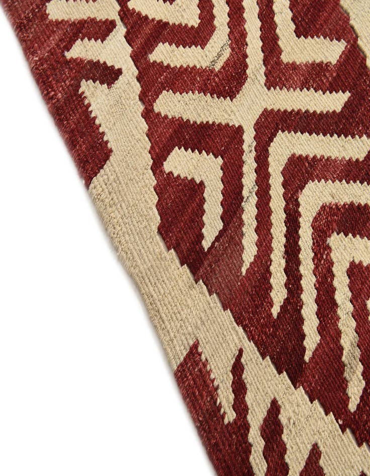 Detail image of  4' 9 x 5' 6  Hand Woven Kilim Modern Wool Rug