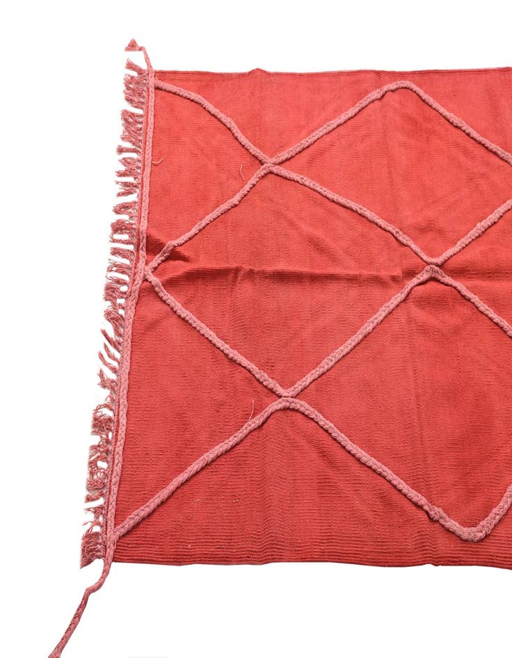 Detail image of  3' 5 x 4' 9  Hand Woven Kilim Modern Wool Rug