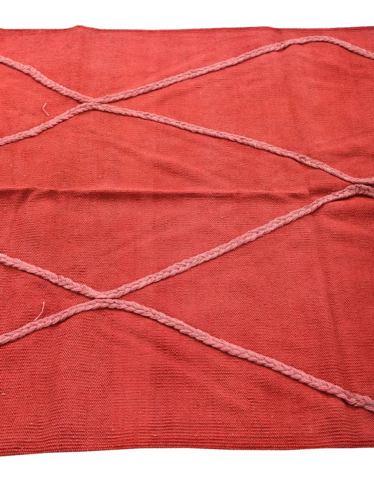 Detail image of  3' 5 x 4' 9  Hand Woven Kilim Modern Wool Rug