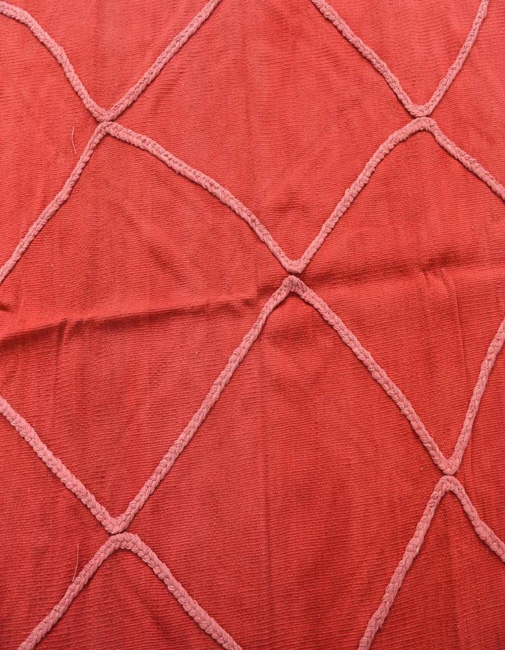 Detail image of  3' 5 x 4' 9  Hand Woven Kilim Modern Wool Rug